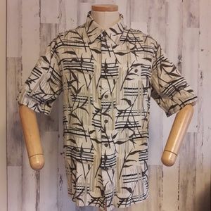 Bundle "3 x $20" Consensus Men's Leave Print Short Sleeve Button Down Shirt XL